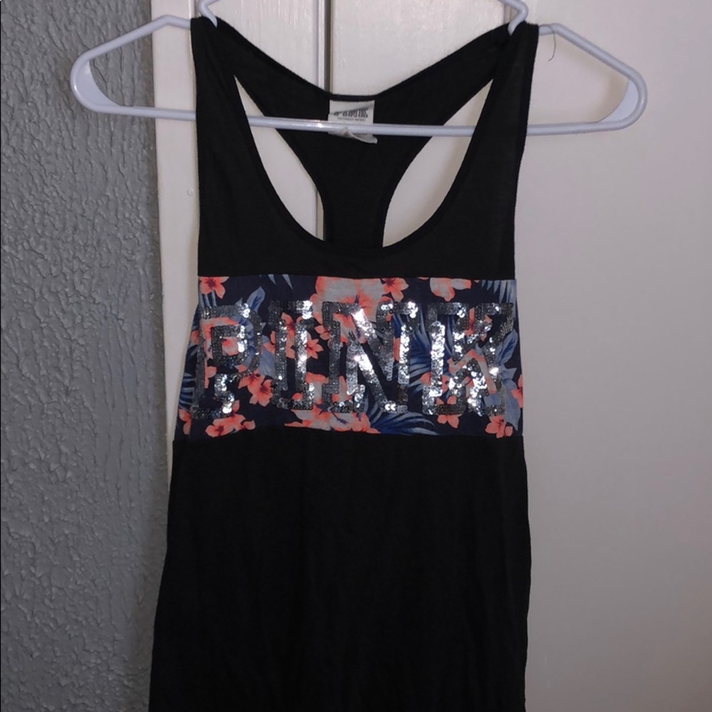 PINk Victoria’s Secret tropical tank top